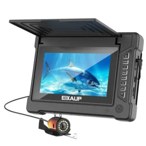 Fishing Camera, 7 inch HD IPS Monitor 1200TVL IP68 Wateproof Camera with 6 Pcs LED Lights 6 Pcs IR Infrared Lights, 165Wide